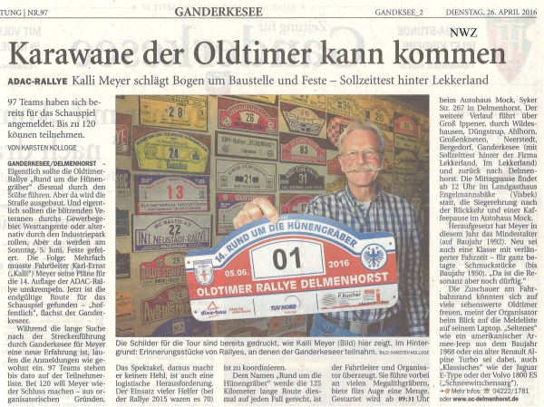 Read more about the article Karawane der Oldtimer kann kommen